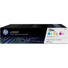 HP CF341A Tóner Original 126A Paquete 3 Colores Cian Magenta Amarillo para LaserJet Pro 100 M175, 200 M275, CP1025 Precio: 229.9899998. SKU: B1DKLYBHQP