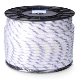 Cuerda driza trenzado poliéster blanco distintivo, calibre 16 mm x 100 m Cuerda driza trenzado poliéster blanco distintivo, calibre 16 mm x 100 m