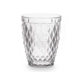 Vivalto Vaso Diamante Transparente 250 ml, Vidrio, 8x10x8 cm (24 Unidades)