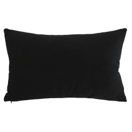 DKD Home Decor Cojin PU Negro Dorado 50 x 30 x 10 cm
