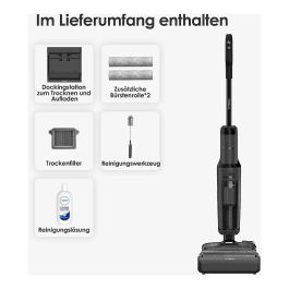 Tineco S6 Stretch Extreme Aspiradora Escoba Húmeda y Seca, 0,8L Tanque Limpio, 0,72L Tanque Sucio, Negro/Gris