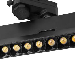 Luminaria Lineal de Carril LED Trifásico 12W 1200Lm CCT Regulable TRIAC 3000K-6000K CRI90 Para Tiendas y Comercios 1916-TL-12W-3F-CCT