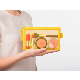 Liderpapel Bolsa Zipper Bag Poliester Transpirable Multiusos Din A6 Amarillo