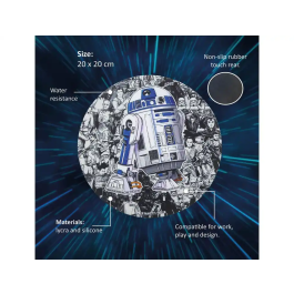 Wondee Alfombrilla de Ratón Star Wars R2D2 Redonda Antideslizante 200 mm