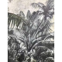 DKD Home Decor Cuadro Colonial Lienzo y PS Lago Palmeras Verde Azul 140x4x100 cm (2 Unidades)