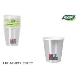 Set de 10 vasos de cartón plata 200 cc Algon (18 Unidades) Precio: 15.49999957. SKU: B1FZWPR4P6