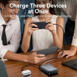 Vention FHGN0 Powerbank 20000mAh 45W con USB-A y USB-C color Beige para Carga Rápida de Dispositivos