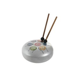 DKD Home Decor Tambor Melodico Arabe Set de 3 Piezas Acero y Algodon Multicolor 16 x 8 x 16 cm