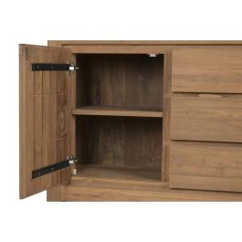 Vitrina Home ESPRIT Cristal madera de teca 160 X 45 X 210 CM