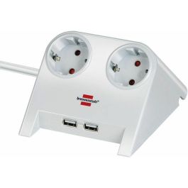 Regleta Enchufes 2 Tomas sin Interruptor Brennenstuhl 1153520222 3600 W USB x 2 Sobremesa (1,8 m)