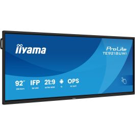 iiyama 92" 5K UHD Táctil Interactivo Android 13 iiWare11, 50 Puntos IR+, Anti-reflejos, Altavoces y Micrófono