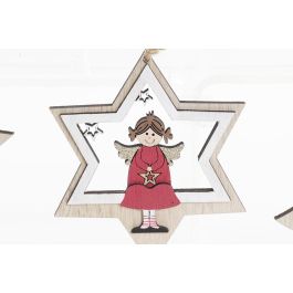 Decoracion Colgante Navidad Tradicional DKD Home Decor Marron Rojo 11 x 37 x 10 cm (12 Unidades)