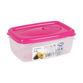 Dem Fiambrera Hermética Rectangular 0.5L para Microondas | 14.5 x 10 x 6 cm (24 Unidades)