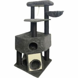 GUILY AL103 Rascador para gatos, gris oscuro, 50x50x141 cm, 2 plataformas, 1 percha, 1 cabaña, 1 rampa, 1 túnel Precio: 97.79000022. SKU: B1AQHW8PWT