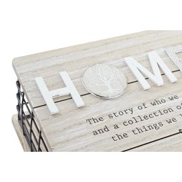 Caja Decorativa DKD Home Decor Negro Natural Metal Madera MDF Caja Decorativa DKD Home Decor Negro Natural Metal Madera MDF