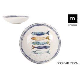 La Mediterranea Plato Hondo Peixe Ø21 cm Brillo (12 Unidades)