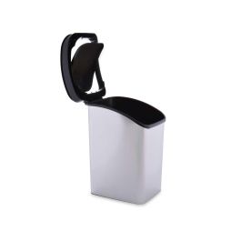 Berilo Papelera de Plástico Basculante Plateada 23L 34x43x27 cm (6 Unidades) Berilo Papelera de Plástico Basculante Plateada 23L 34x43x27 cm (6 Unidades)
