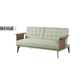 DKD Home Decor Sofá Cama Urban Beige y Marrón de Eucalipto y Poliéster Desmontable 203x87x81 cm Alt. asiento 41 cm Precio: 398.50000003. SKU: S3033488