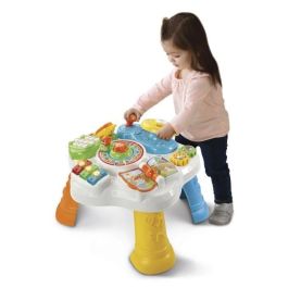 VTECH Mi Mesa de Actividades Bilingüe 2 en 1 Francés Inglés Juguete Educativo con Música y Teléfono