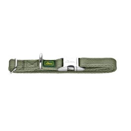 Hunter Collar Inari Alu-Strong L para Perro, Cuello 40-55 cm, 20 mm Ancho, Verde, Ajustable, Cierre Alu-Strong 200kg