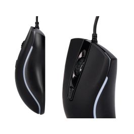 Raton Q-Connect Gaming Optico Con Cable 800-1200-1600 Dpi 4 Botones Iluminacion Led Negro