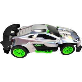 Exost EXO3700224540227 Coche Teledirigido 1:14, 15 km/h, Metal cromado, 31.5 cm, Plateado y verde, para +5 años