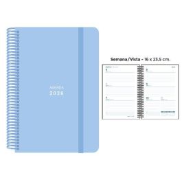 Agenda Anual (2026) Senfort Pastel Espiral Tapa Pp Con Goma 160X235 S/V Azul Precio: 11.68999997. SKU: B1CZAKMKBF
