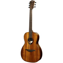 LAG Guitarra Acústica Parlor A/E Tramontane 98 Caoba Sólida Electroacústica