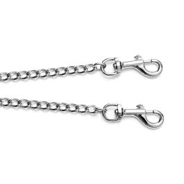 Gloria Acople Cadena para 2 Perros, Resistente Cromada de Acero, 2 mm x 25 cm