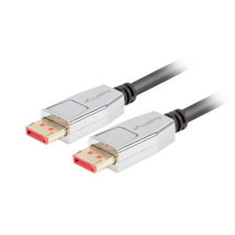 Lanberg CA-DPDP-20CU-0010-BK Cable DisplayPort a DisplayPort 1 m, Macho a Macho, DP 1.4, 8K @ 60Hz, 4K @ 240Hz, 32.4 Gbit/s, 7680x4320, Negro/Plata Precio: 9.5000004. SKU: S5609292
