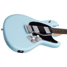 Sterling Guitarra Eléctrica StingRay SR30 HH M/R Tremolo Daphne Blue Inspirada Music Man Años 70 Clavijeros 4+2