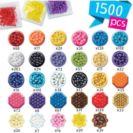 Aquabeads Set Creativo Mundo Marino 35046 con 1500 Cuentas Brillantes y de Estrellas para Crear Criaturas Marinas