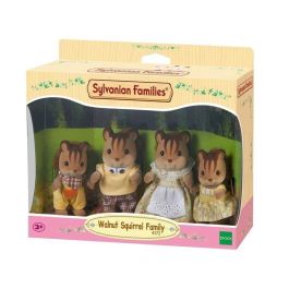 Sylvanian Families 4172 Familia Ardillas Rojas - 4 Figuras Articuladas con Ropa Extraíble: Mamá, Papá, Hijo y Hija - Juguete +3 Años