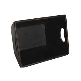 Caja Tradicional DKD Home Decor Negro 22 x 18 x 35 cm Set de 4