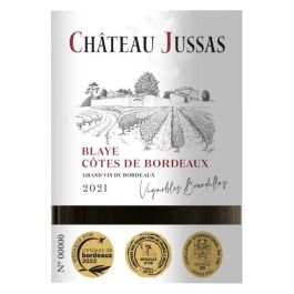 Château Jussas 2021 Blaye Côtes de Bordeaux - Vino tinto de Burdeos