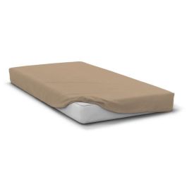 Home Linge Passion HP72062 - Sábana bajera ajustable - Microfibra 82 g - 90 x 190 cm - Bolsillo 30 cm - Beige