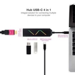 Nano Cable 10.16.0401 Docking USB Tipo-C con 2xUSB-A, 1xUSB Tipo-C PD y 1xHDMI 4K@60Hz
