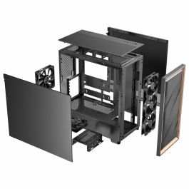 ANTEC FLUX SE Midi Tower para PC, Negro y Madera