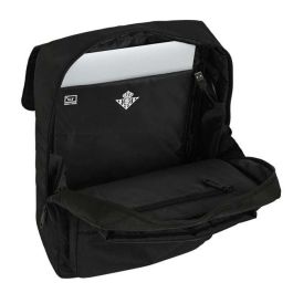 Safta Mochila con solapa portátil 13,3'' + USB Real Betis Balompié Premium Negra 29x39x12cm