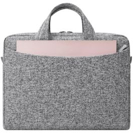 Rivacase 7921 Bandolera para Portátil Anvik 14" Gris Claro con Compartimento para Tablet y Bolsillos - Poliéster