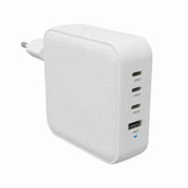 HYPER HJ1002WHWWGL Cargador de Pared para Portátil, Smartphone, Tableta - Carga Rápida con 1 USB-A, 4 USB-C Blanco
