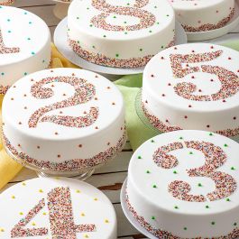 Algon Plantilla Tarta Cumpleaños N-8 Grande 25 x 25 cm (36 Unidades)