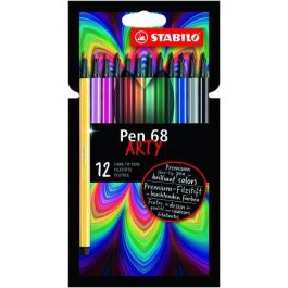 Rotulador Fibra Stabilo Pen 68 Arty Line Brush Punta Pincel Caja Carton De 12 6 unidades Precio: 112.94999947. SKU: B1JXX3MKQ6