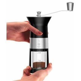 Bialetti MCPRO001 Molinillo de Café Manual Premium con Cuchillas de Acero Inoxidable y 6 Posiciones de Molido - Negro