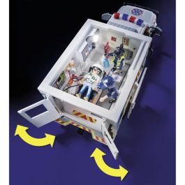 Playmobil 70936 Ambulancia de Rescate US con Luces y Techos Desmontables, Incluye Doctora y Paramédicos para Niños +4 Años