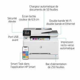 HP M283fdw Color LaserJet Pro MFP Impresora Multifunción Láser Wi-Fi Fax Dúplex A4 22ppm 600x600dpi Pantalla Táctil 2.7"