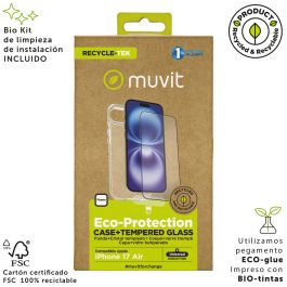 Funda y Protector para Móvil Muvit for Change iPhone Air Negro