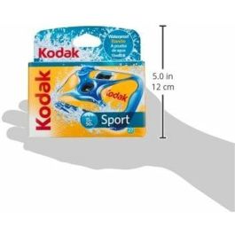 Kodak ULTRA SPORT Cámara Desechable Acuática Sumergible 15m, 27 Fotos, Película ISO 800, Resistente a Golpes, Azul/Amarilla