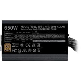 Cooler Master MWE Bronze 650W V2 - Fuente Alimentación PC 650W 80 Plus Bronze 230V, Cables Planos Negros, Ventilador 120mm HDB, Semi-Pasivo