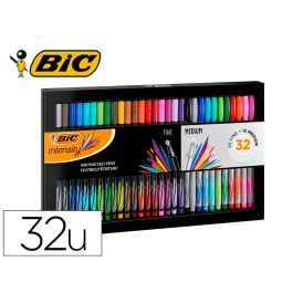 Bic Rotulador Intensity Collection Estuche 32 Unidades Colores Surtidos Punta Fina 0,4 mm Media 0,8 mm Precio: 46.69000017. SKU: B17MHS6Y2B